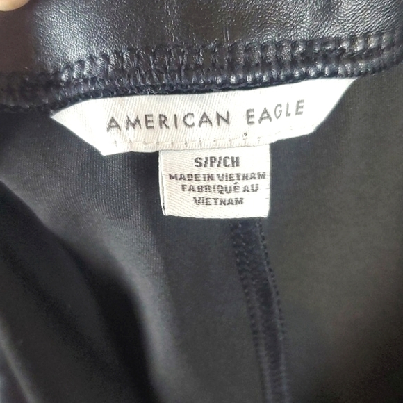 NWT American Eagle Faux Leather Highest Rise Bike Short in Black - Picture 9 of 9